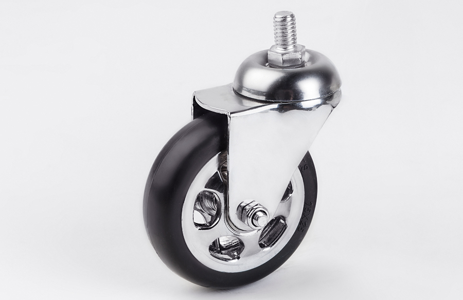 Опора колесная (хромовая сердцевина, болтовое крепление)