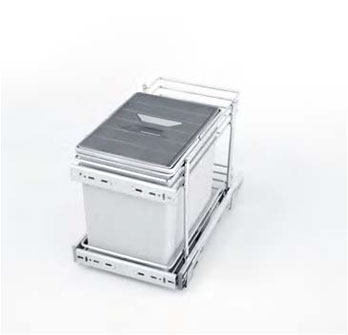 Выдвижное мусорное ведро одинарное